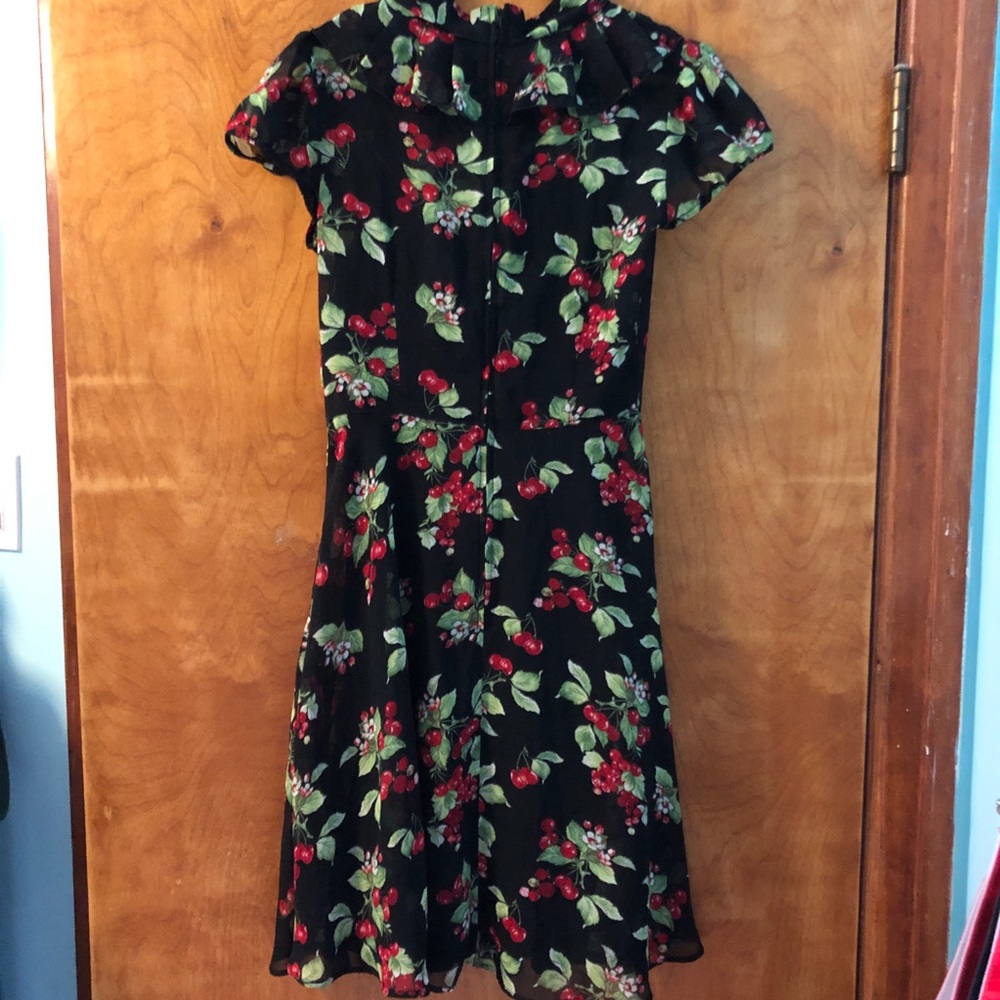 X-Small New Hell Bunny Charlotte Cherry Retro Vintage Inspired Dress Modcloth - Picture 6 of 6